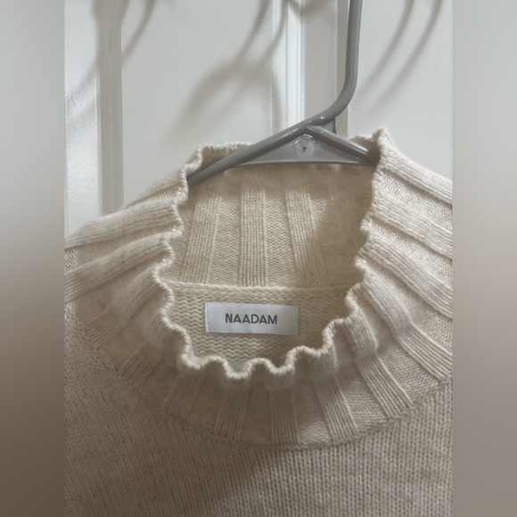 NAADAM Marled Cashmere Turtleneck Tunic Dress 90% wool/10% cashmere - Picture 6 of 12